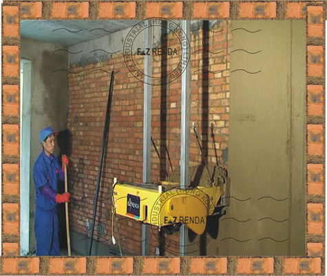 China Patented Auto Internal Wall Rendering Machine For Spray Mortar Plaster Window Openings Three Phase